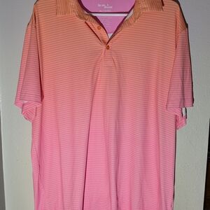 Birdies Pink Gradient Striped Polo